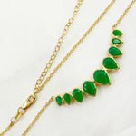 Load image into Gallery viewer, CN96120. 14K Solid Gold Diamond Drops Necklace