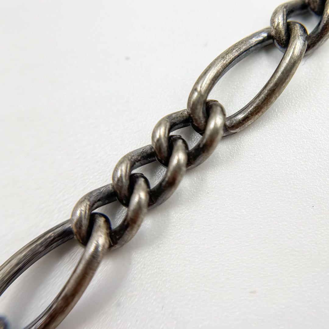 Shop Now  Oxidized Sterling Silver Smooth Figaro Chain
