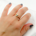 Load image into Gallery viewer, 14K Solid Gold Diamond and Turquoise Eye Ring