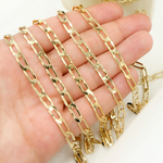 Load image into Gallery viewer, Z61GP. Gold Plated 925 Sterling Silver Ultra Flat Paperclip Link Chain