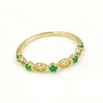 Load image into Gallery viewer, 14K Solid Gold Emerald Ring.