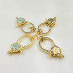 Load image into Gallery viewer, Diamond Sterling Silver Enamel Trigger Clasp