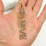 Load image into Gallery viewer, DP580. Diamond Sterling Silver Believe Pendant