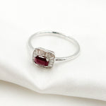 Load image into Gallery viewer, 14K Solid Gold Diamond and Ruby Ring