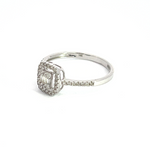 Load image into Gallery viewer, 14k Solid Gold Diamond Rectangle Ring.