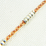 Load image into Gallery viewer, Rose Gold Plated Sterling Silver Satellite Diamond Cut Tube Chain