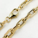 Load image into Gallery viewer, 14K Yellow Gold Hollow Smooth and Flat Paperclip Chain