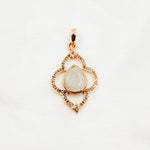 Load image into Gallery viewer, DP245. Diamond Sterling Silver Flower Pendant with Gemstone