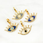 Load image into Gallery viewer, Sterling Silver Eye Enamel Pendants