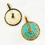 Load image into Gallery viewer, Sterling Silver Aquarius Zodiac Enamel Pendant