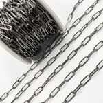 Load image into Gallery viewer, Shop now Black Rhodium Sterling Silver Smooth Paperclip Chain