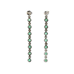Load image into Gallery viewer, EFG52175EM. 14k Solid Gold Diamond and Emerald Circles Dangle Earrings