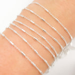 Load image into Gallery viewer, Shop Sterling Silver Tube Satellite Chain