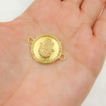 Load image into Gallery viewer, DC550. Diamond Sterling Silver Round Hamsa Connector