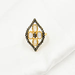 Load image into Gallery viewer, DR028. Diamond Sterling Silver Leaf Ring