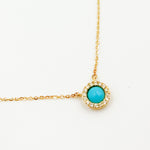 Load image into Gallery viewer, 14K Solid Gold Diamond and Turquoise Necklaces