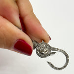 Load image into Gallery viewer, Diamond Sterling Silver Double Trigger Clasp