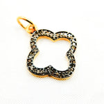 Load image into Gallery viewer, Diamond Sterling Silver Flower Charm