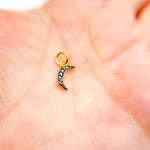 Load image into Gallery viewer, DC081. Diamond Sterling Silver Moon Charm