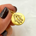 Load image into Gallery viewer, DC217. Diamond & Sterling Silver Round Hamsa Charm