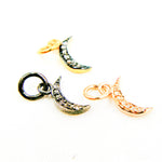 Load image into Gallery viewer, DC081. Diamond Sterling Silver Moon Charm