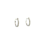 Load image into Gallery viewer, EHD57037W. 14k Solid Gold Baguette Hoops