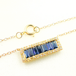 Load image into Gallery viewer, NFN71044. 14k Solid Gold Diamond & Gemstone Necklace