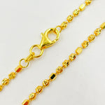 Load image into Gallery viewer, DCB200311LY. Gold Plated Sterling Silver Tube and Ball Necklace