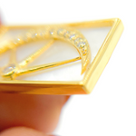 Load image into Gallery viewer, GDP353. 14K Solid Gold Rectangle Charm with Moon & Star