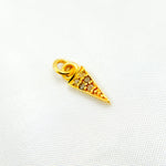 Load image into Gallery viewer, DC351. Diamond Silver Mini Spike Charm