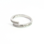 Load image into Gallery viewer, 14k Solid Gold Diamond Double Band Ring.