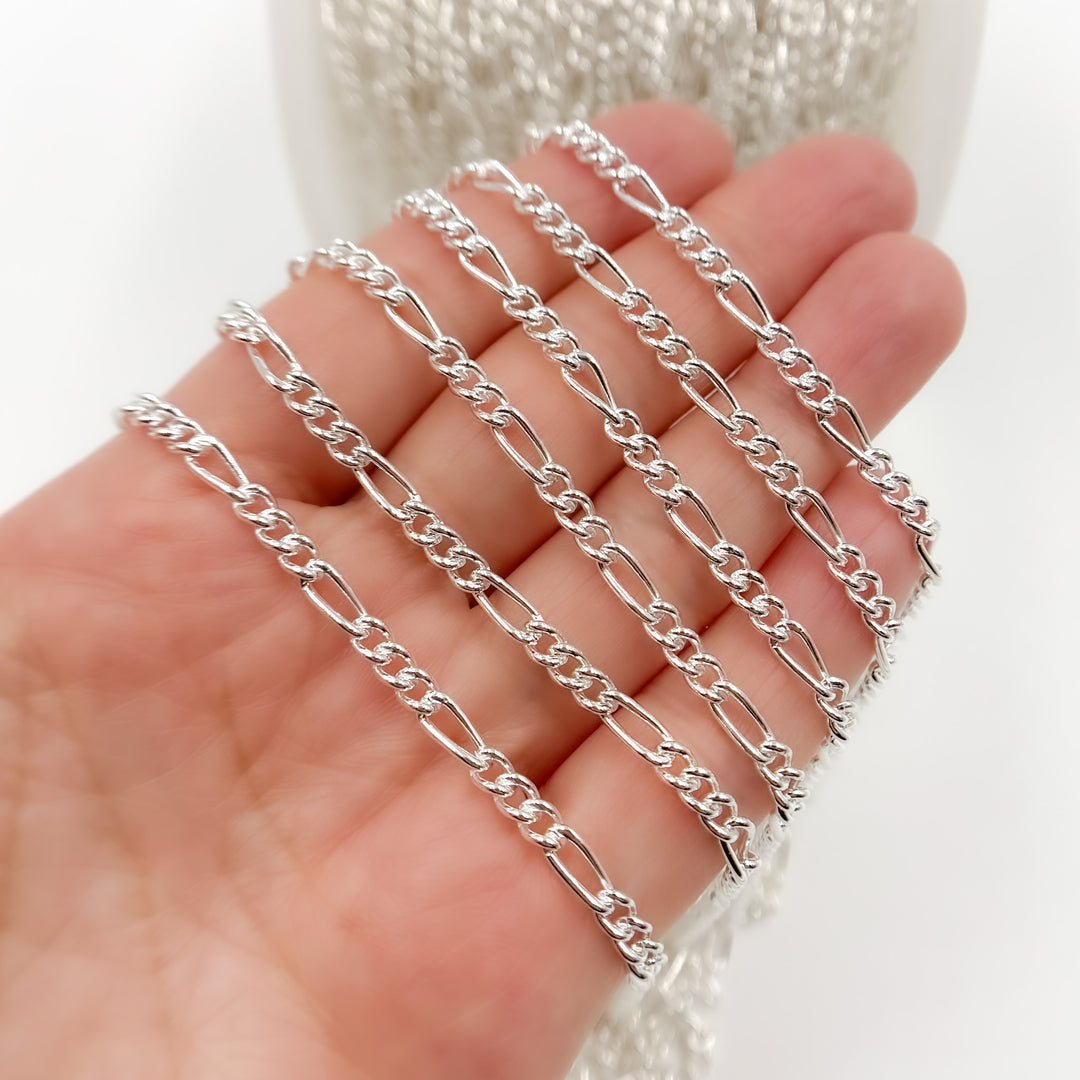 Sterling Silver Figaro Chain