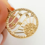 Load image into Gallery viewer, GDP577. 14K Gold Round Pendant