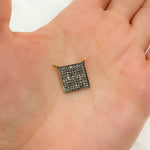 Load image into Gallery viewer, DC017. Diamond Sterling Silver Square Connector Charm