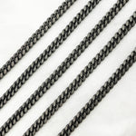 Load image into Gallery viewer, V242BRM. Black Rhodium Matt Sterling Silver Curb Chain