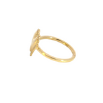 Load image into Gallery viewer, 14K Solid Gold Diamond Statement Heart Ring.