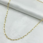 Load image into Gallery viewer, 14K Solid Yellow Gold Diamond Cut Paperclip Necklace