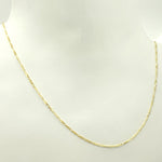 Load image into Gallery viewer, 14K Solid Gold Flat Figaro Link Chain