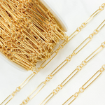 Load image into Gallery viewer, Gold Plated Sterling Silver 3 Round Links & 1 Long Smooth Oval Chain