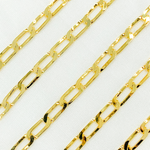 Load image into Gallery viewer, Gold Plated 925 Sterling Silver Ultra Flat Paperclip Chain. Z60GP
