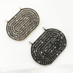Load image into Gallery viewer, Diamond Sterling Silver Oval Pendant