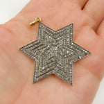 Load image into Gallery viewer, DP113. Diamond Sterling Silver Star Pendant
