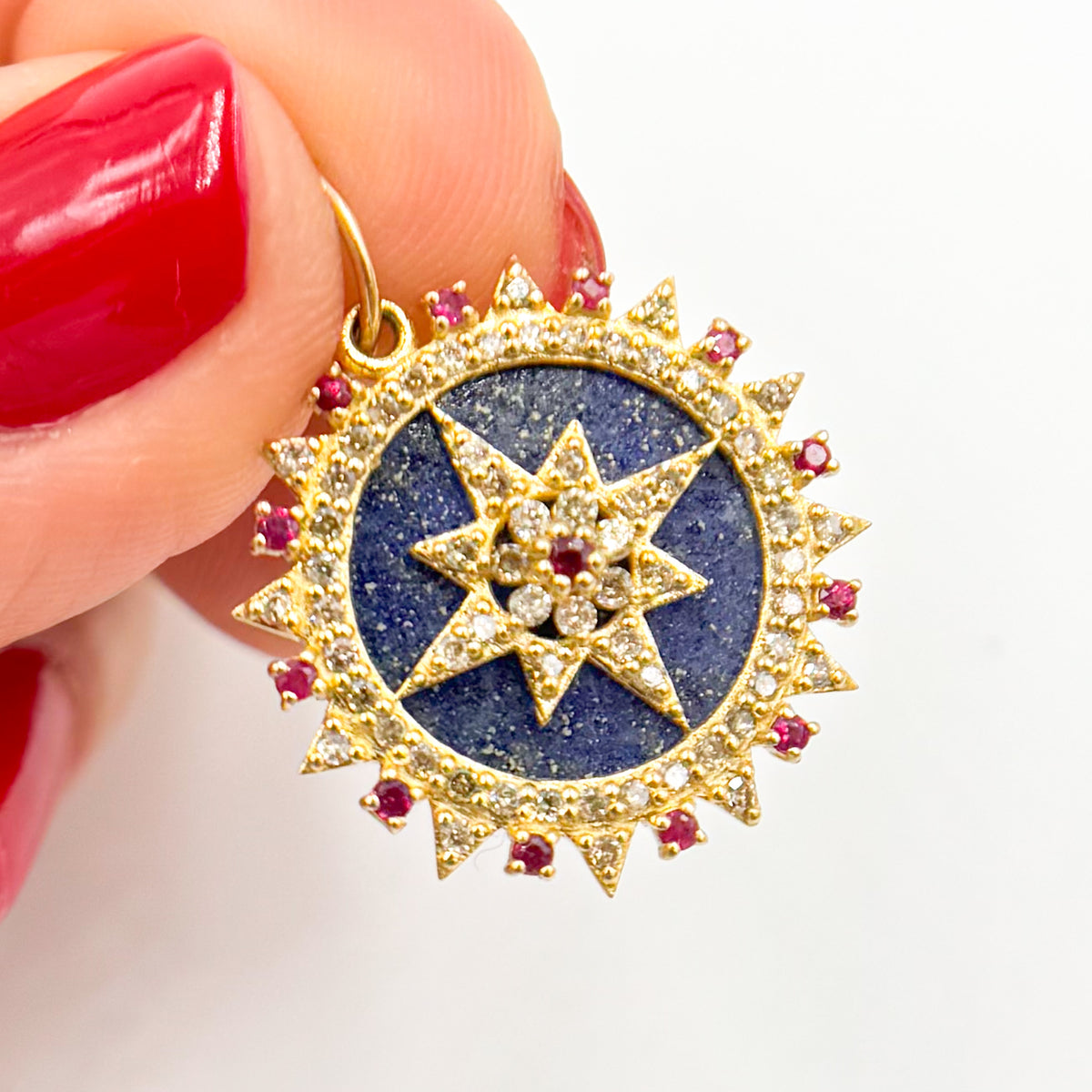 14K Solid Gold Star Pendant