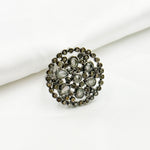 Load image into Gallery viewer, DR024. Diamond Sterling Silver Black Rhodium Labradorite