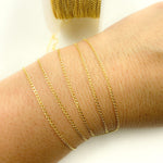 Load image into Gallery viewer, 14K Solid Yellow Gold Curb Link Chain