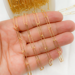 Load image into Gallery viewer, Gold Plated Sterling Silver Diamond Cut Paperclip Chain