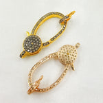 Load image into Gallery viewer, DC647. Diamond & Sterling Silver Oval Trigger Clasp