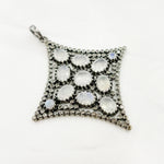 Load image into Gallery viewer, DSP014. Diamond Sterling Silver Diamond Pendant with Gemstone