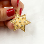 Load image into Gallery viewer, Diamond Silver Star Pendant with Gemstone