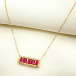Load image into Gallery viewer, NFN71044. 14k Solid Gold Diamond & Gemstone Necklace